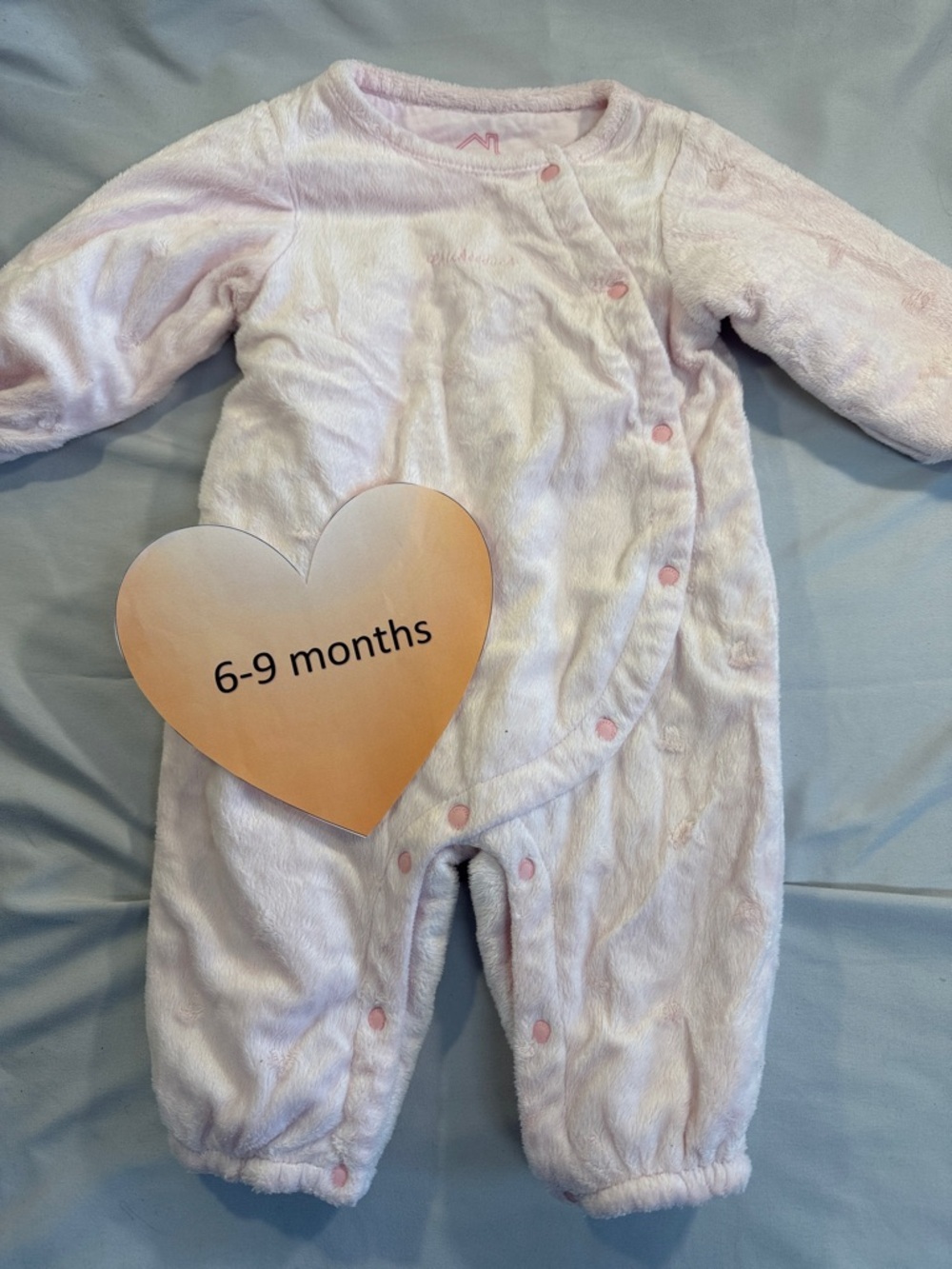 Chickeeduck Baby - Velour bunging bag/outerwear. Size 73 (6-9 months)